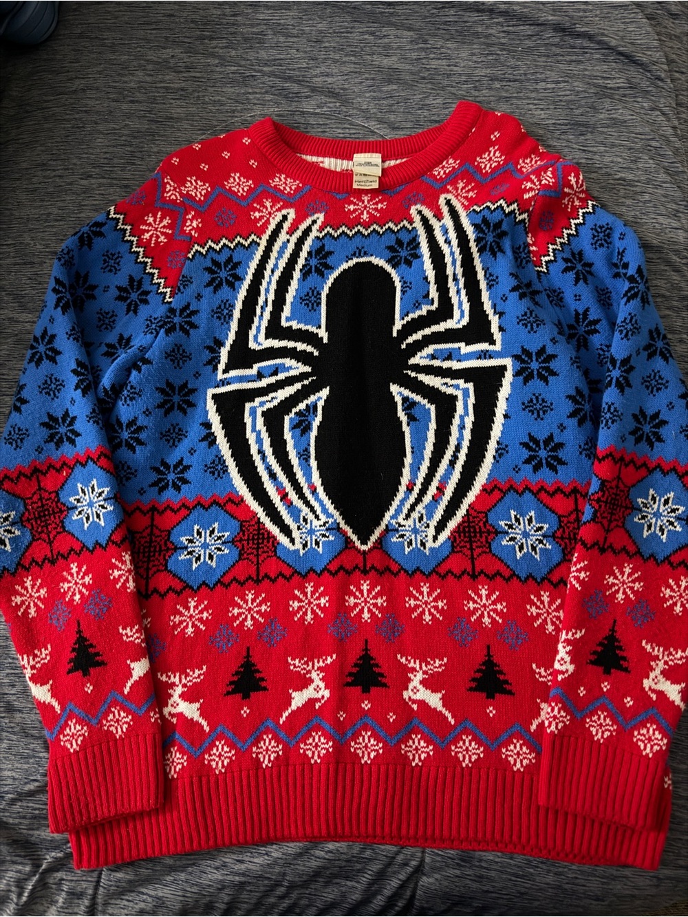 Marvel Spider-Man Ugly Christmas Sweater Merchoid - Men’s Medium